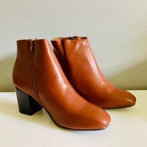 Faux leather booties